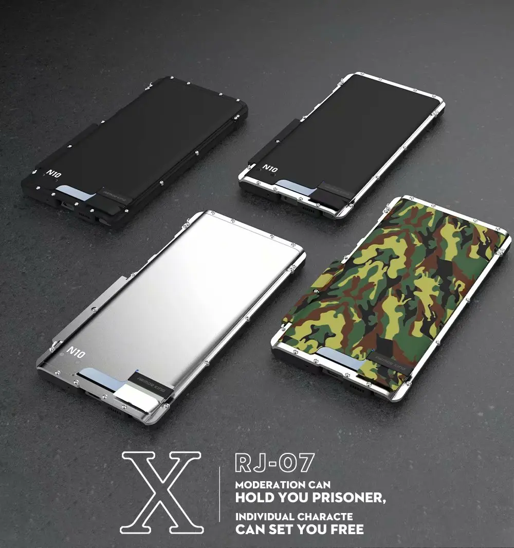 Для samsung Note 10/Note 10+ Plus 5G роскошный R-JUST Броня Король металлический алюминиевый бампер крышка из нержавеющей стали Жесткий ПК флип чехол Coque