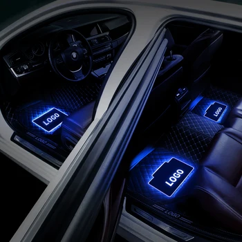 

AOONUAUTO Acrylic LED Car Floor Mats For Mercedes-Benz CLK Atmosphere Light With RF Remote Control Car Interior Light Decoration