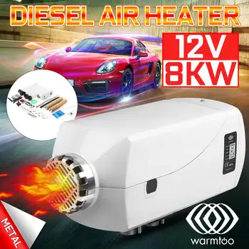 

Car Heater 12V 8KW Metal Shell Air Diesel Heater Remote Control LCD Monitor Free Silencer Parking Heater for RV Motorhome Boats