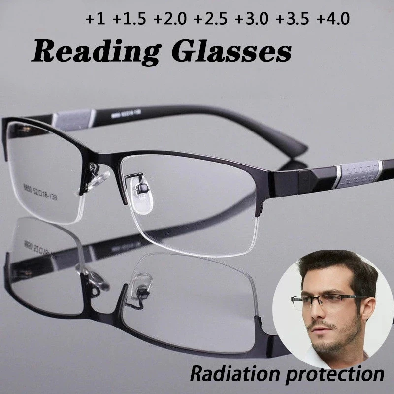New Trend Reading Glasses Reading Glasses Men and Women High Quality Half Frame Diopters Business Office Men Reading Glasses BEST SELLERS