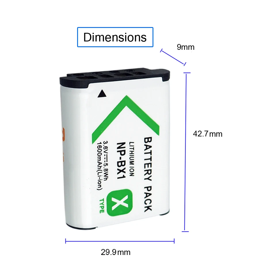Батарея 1600 мАч NP-BX1 аккумулятор NP BX1+ евро/США кабель Автомобильное зарядное устройство для sony камеры HDR-AS100v AS30v HX50 DSC-RX100 HX400 WX350 MV1