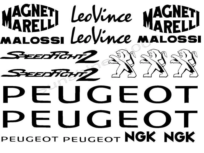 Набор наклеек 17 шт. для Speedfight Auto Malossi leovinci Magneti Marelli.|Наклейки на автомобиль| |