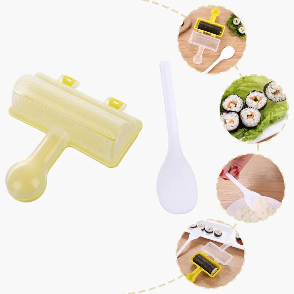 

Sushi Maker Roller Roll Mold Hand Shake Rice Ball Meat Vegetables DIY Sushi Making Machine Kitchen Sushi Tools