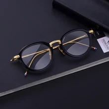 

Thom TB011 Metal Acetate Glasses Frame Men Women Retro Round Circle Eyeglasses Myopia Optical Prescription Eyewear Oculos