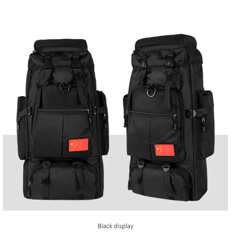 Men's 75L Sports Military Backpack Outdoor Waterproof Tourist Tactical Hiking Bag Camouflage Large Capacity Army Travel Rucksack