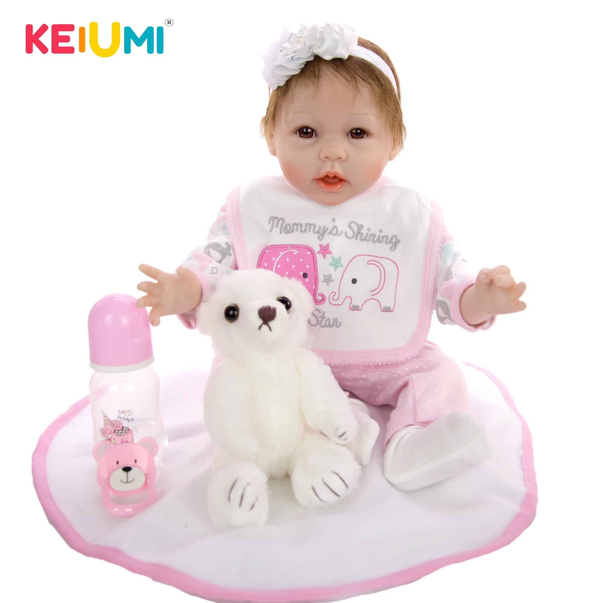 

Hot Sale 22 Inch Reborn Dolls Babies Lovely Toys For Girls 55cm Soft Handmade Silicone Doll Birthday Gift For Kids Lifelike Doll