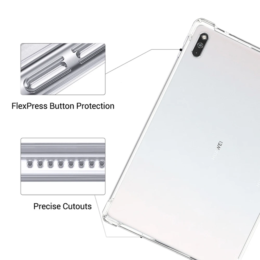 Tablet Case for Huawei MatePad 11 10.95" Silicone soft shell TPU Airbag cover Transparent protection bag for DBY-W09
