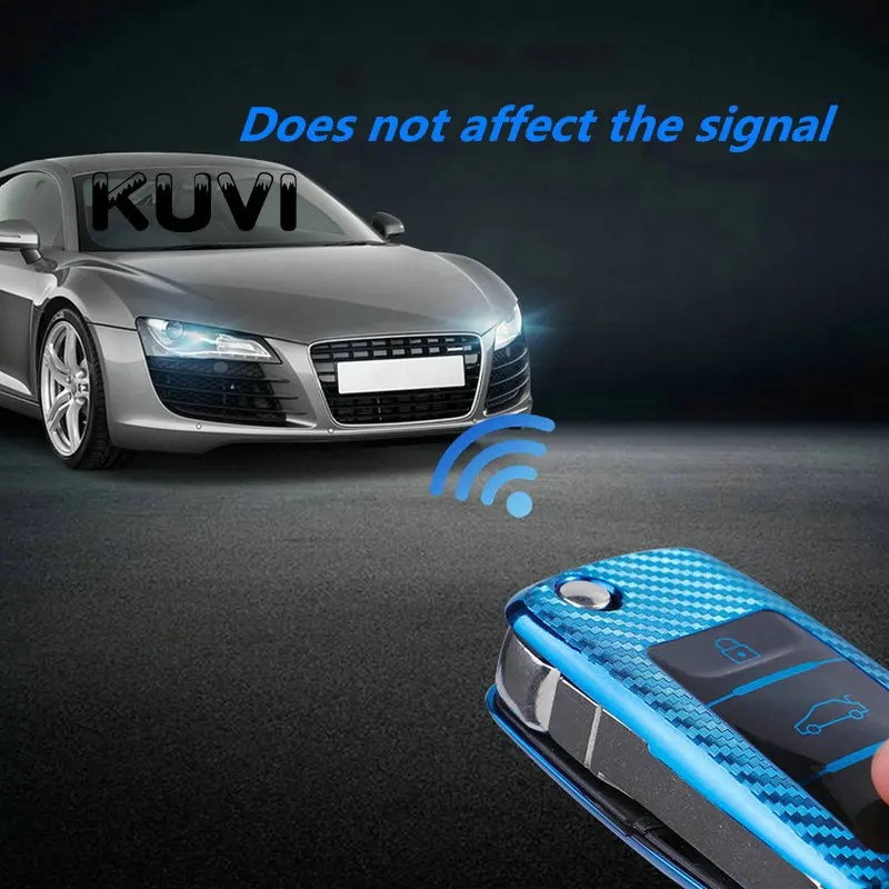 TPU Carbon fiber car key cover case shell fob for VW Golf Bora Jetta POLO GOLF Passat For Skoda Octavia A5 Fabia For SEAT Ibiza key case car key shell