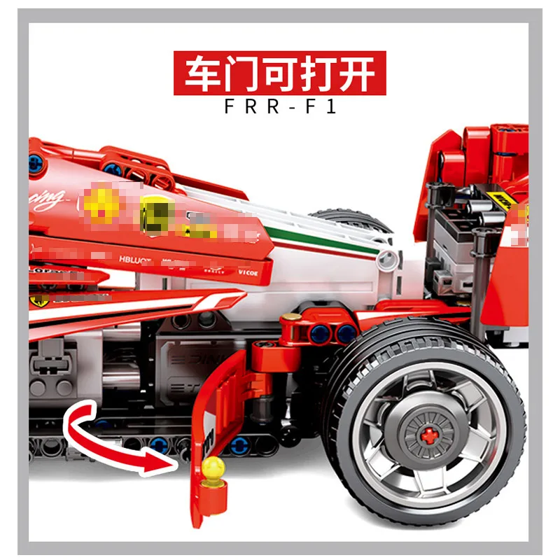 701020 Technic RC красный автомобиль супер гоночный автомобиль Enzo пульт дистанционного управления 1:10 строительные блоки кирпичи детские игрушки Рождественский подарок