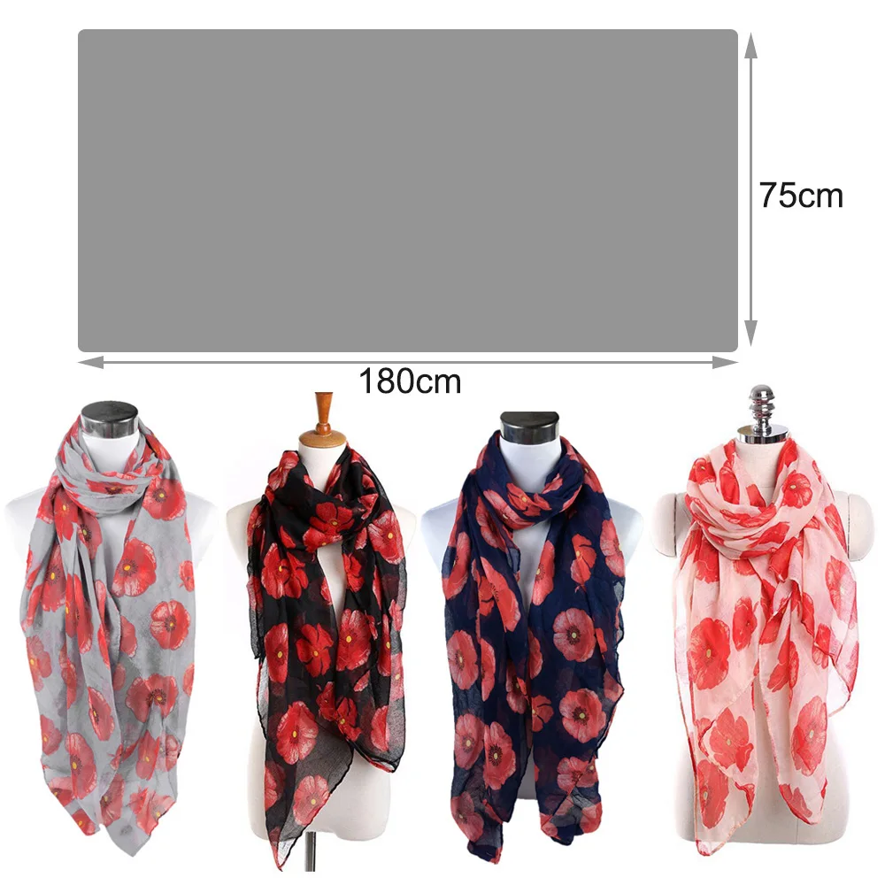 Маковый узор шарф пляжная сумка женская вуаль светильник вес может быть использован как нагрудник