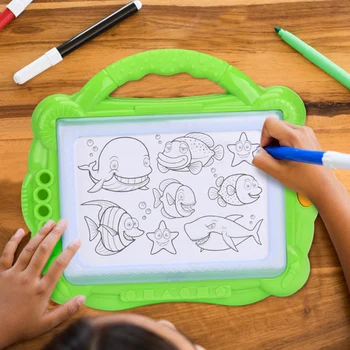 

Luminous Tablet Early Education Drawing Board Set with 12pcs Pens Baby Kids Puzzle Graffiti Art Painting Toys for Children