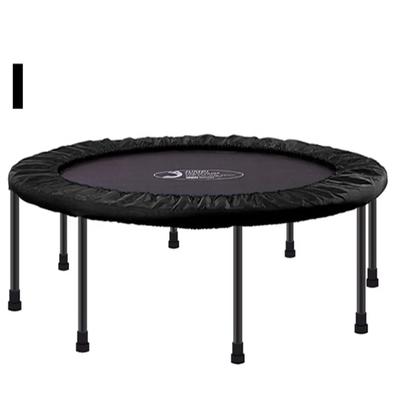 Fashion 48 Inch Foldable Portable Round Mute Professional Fitness Trampoline Adult Gym Sport Trampoline Fitness Equipment 2Color - Цвет: Black