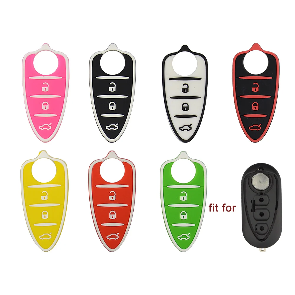 OkeyTech для Alfa Romeo156/159/mito/giulietta/gt/4c 3 кнопки резиновый коврик пульт автомобиля пульт дистанционного ключа оболочки аксессуары для Alfa