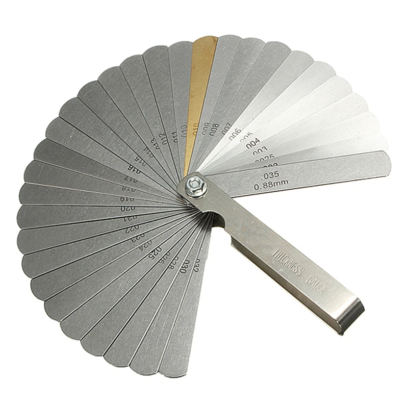 

New Style 32 set distance gauge feeler gauge valve teaching feeler gauge 0.04-0.88 mm gap dimension