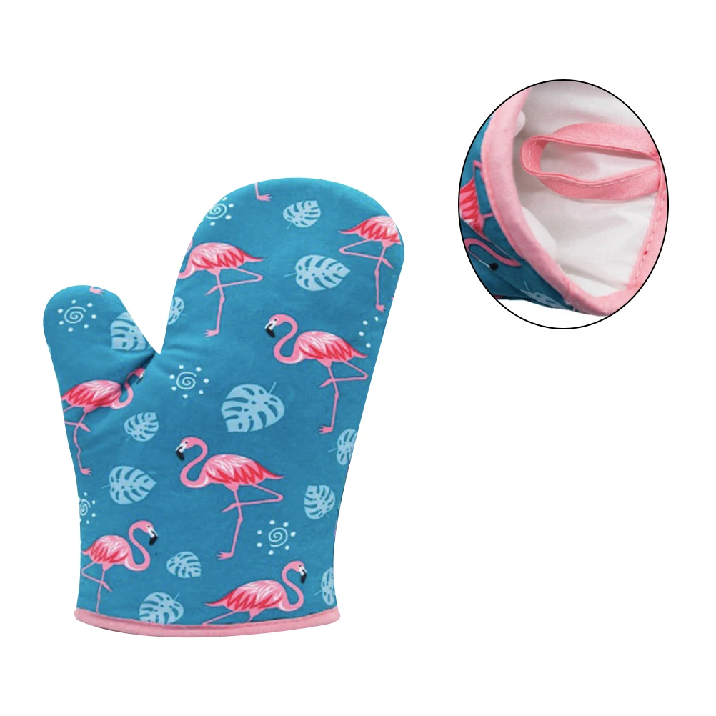 1 Pair Oven Mitts Durable Practical Useful Portable Microwave Mitt Kitchen Glove for Restaurant Bakery Home