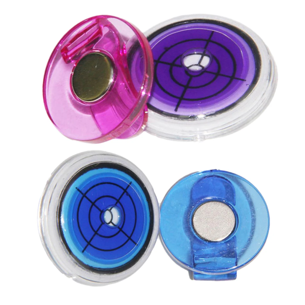 2 Golf Gradienter Putting Alignment Tool Magnetic Ball Marker Hat Clip Hat Visor Pocket Belt Clip Club Accessories Training Aids