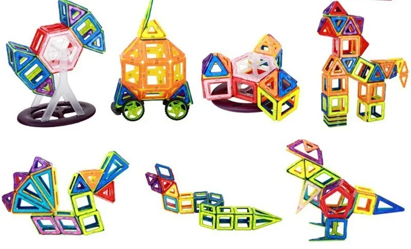 Детские игрушки Конструктор магнитные блоки klocki magnetyczne escuadra magnetica puzzels stuks