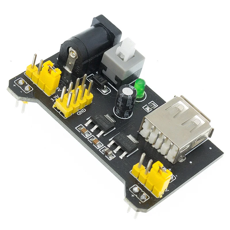 3.3V/5V MB102 Breadboard Power Module+MB-102 830 Points Solderless Prototype Bread Board kit +65 Flexible Jumper Wires