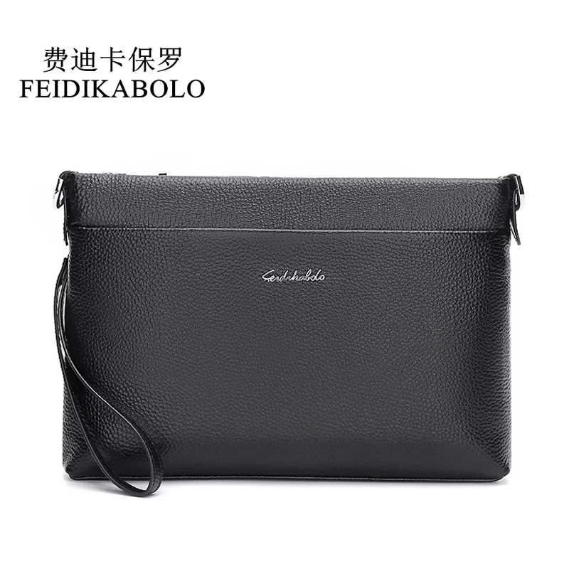 FEIDIKABOLO Genuine Leather Wallet Men Business Large Capacity Clutch Male Cowhide Purse Long Handy bags Shoulder | Багаж и сумки