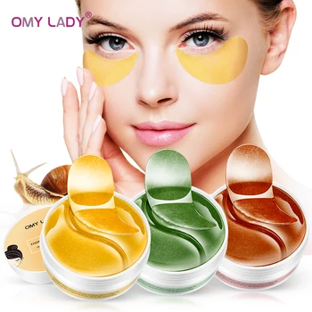 OMY LADY  60PCS Eye Patch Mask Collagen  Against Wrinkles Dark Circles Care Eyes Bags Pads Ageless Hydrogel Sleeping Gel Patches 1