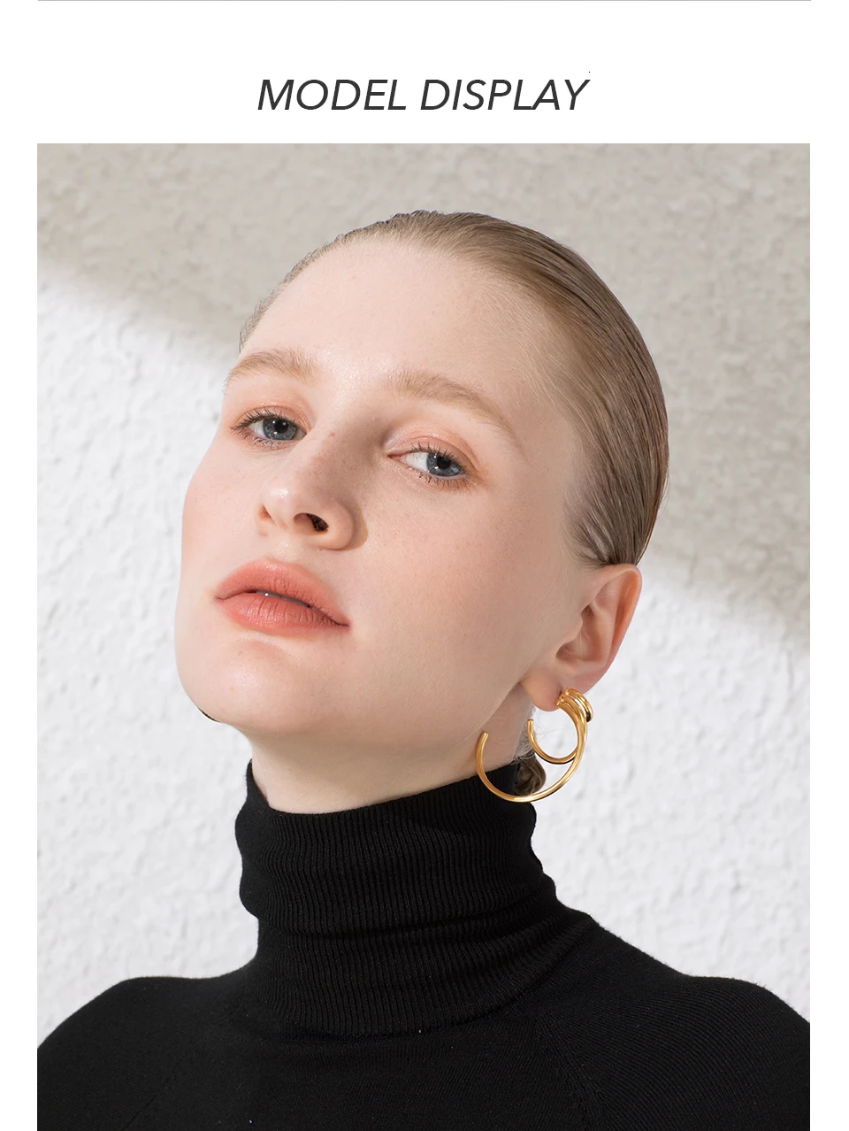 ENFASHION Многослойные женские серьги-капли в форме C золотого цвета, большие висячие серьги, модные ювелирные изделия, серьги E191115