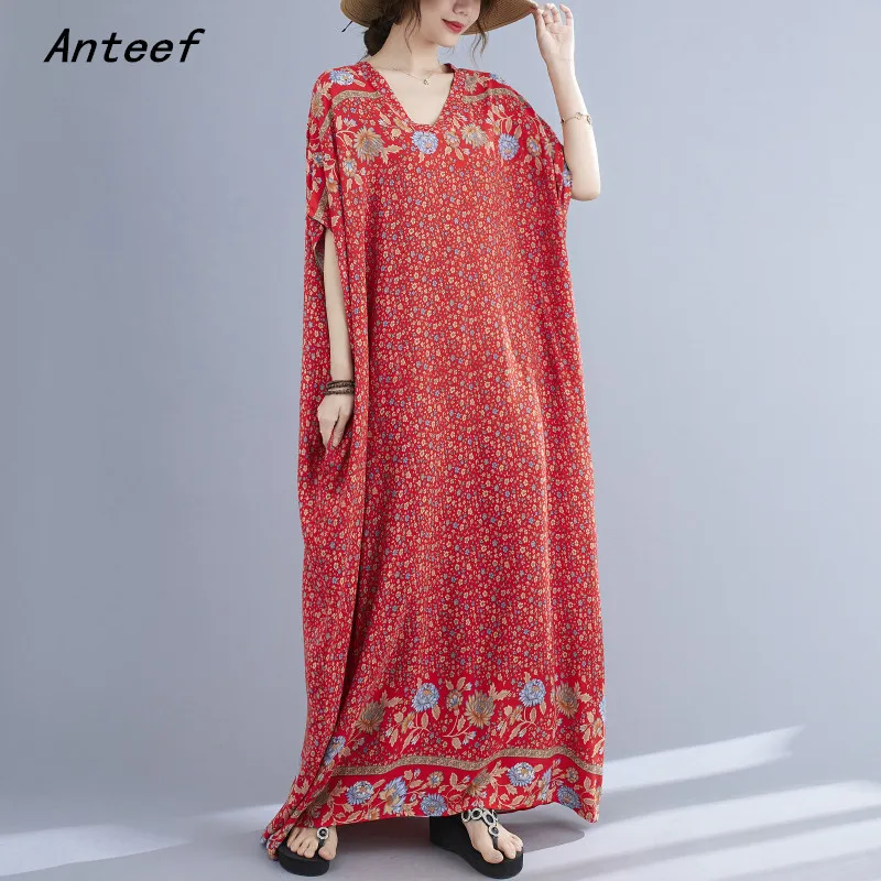 

Женское атласное винтажное платье с коротким рукавом, повседневное Свободное длинное пляжное платье макси, элегантная одежда 2023