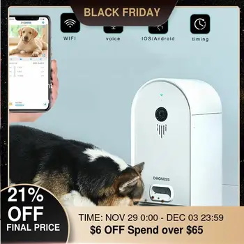 

Smart Automatic Pet Cat Dog Feeder Bowl 6L Remote Feeding Intelligent Electric USB Take Picture and Video Observation Recording