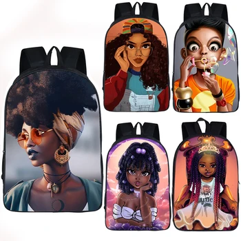 

Fashion Black Women Backpack Africa Ladies Travel Bags Children School Bags for Afro Teenager Girls Daypack Kids Bookbag