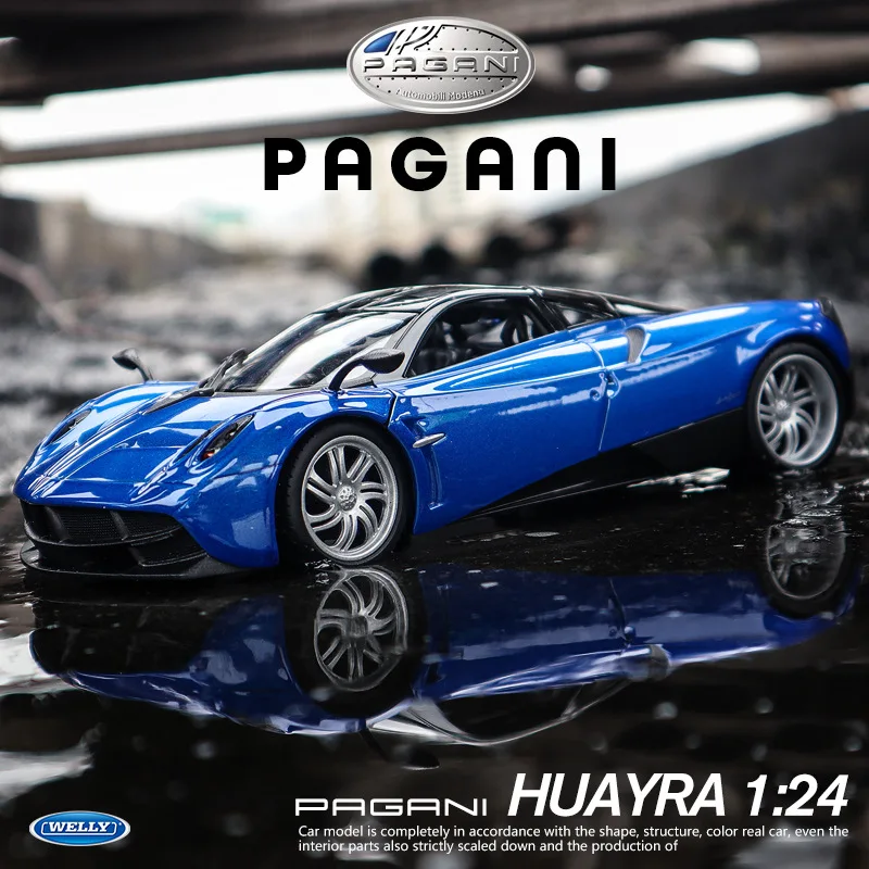 WELLY 1:24 Масштаб Металл литье под давлением классический Pagani Huayra модель автомобиля игрушка сплав автомобиль подарки Детские игрушки для детской коллекции