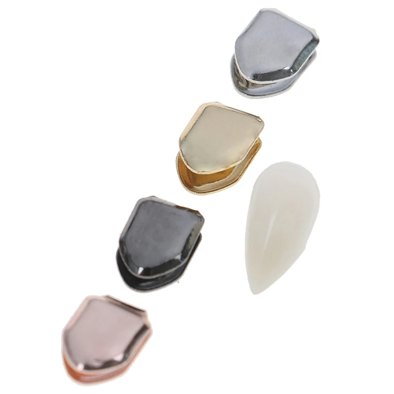 1pc Gold Plated Hip Hop Teeth Caps Top Or Bottom Grill False Whitening Small Single Tooth Cap | Красота и здоровье