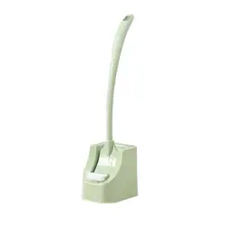 Двухсторонняя туалетная щетка Толстая пластиковая длинная ручка щетка для чистки ванной с держателем база для дом, отель, ванная комната