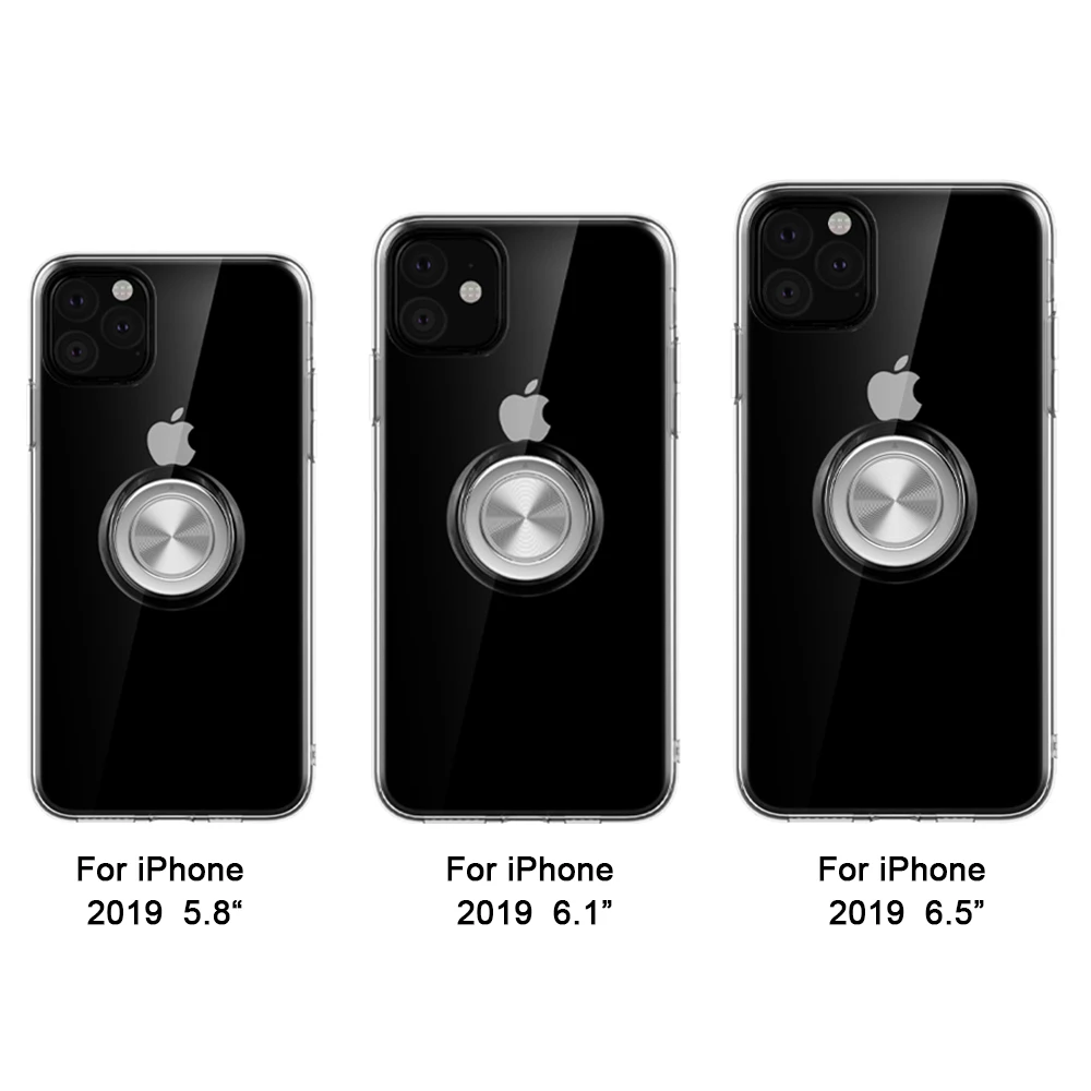 

Magnet Bracket Case For iPhone 11 Pro Max 2019 Case iPhone11 Pro Max 6.5 6.1 5.8 inch Transparent Silicone Phone Case TPU Shell