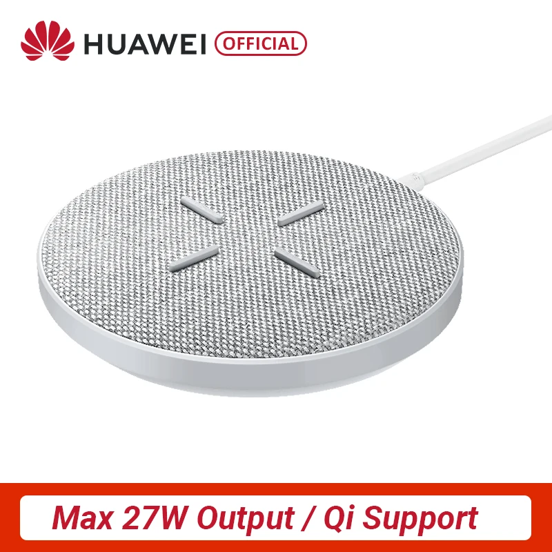 Оригинальное Беспроводное зарядное устройство HUAWEI SuperCharge Max 27 Вт Поддержка Android IOS Беспроводная QI поддержка