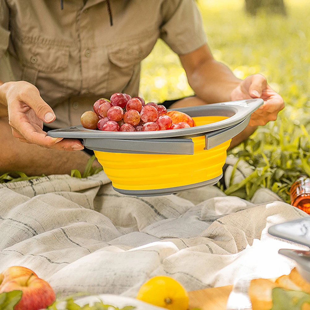 Портативное складное ведро многофункциональное хранилище корзина для фруктов