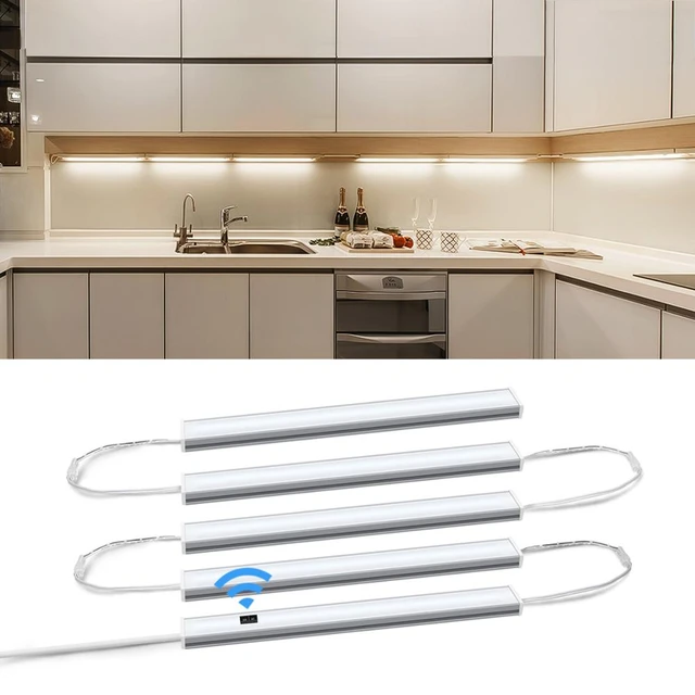 Luz LED Para Gabinete Lámpara Inalámbrico De Armario Sensor De Movimiento  Cocina 