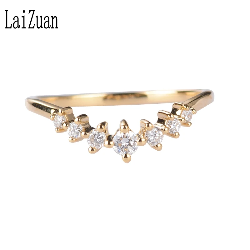 

Solid 14K Yellow Gold Moissanite Rings for Women Lab Grown Moissanite Diamond Setting Band Rings Engagement Gift Fine Jewelry