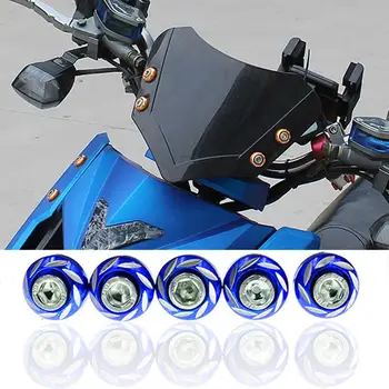 

5Pcs/Set 6mm Aluminum Alloy Universal Licecse Plate Frame Motorcycle Screw Bolts
