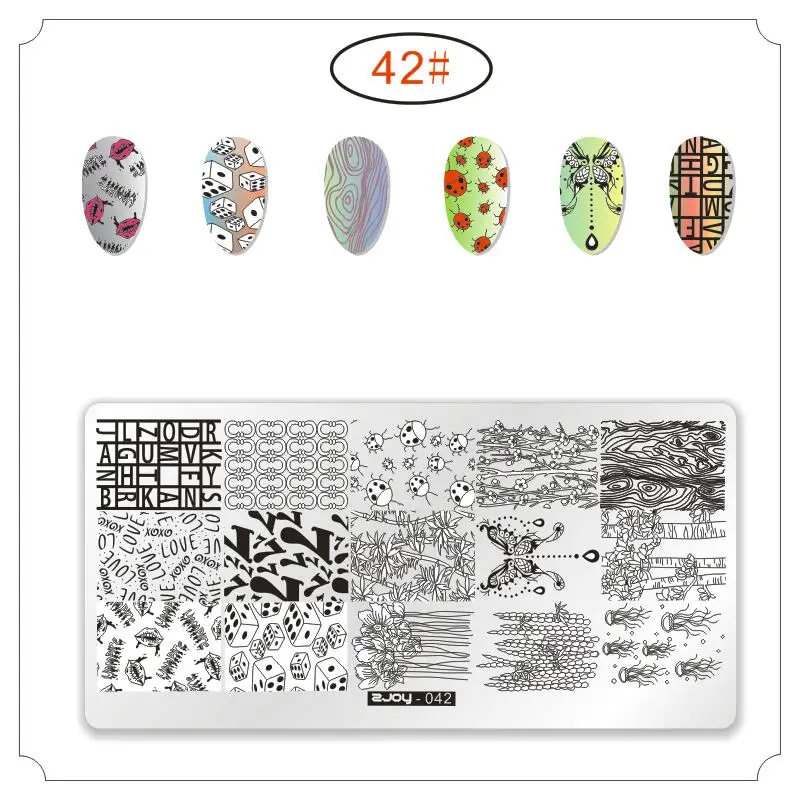 Пластины для стемпинга ногтей(Zjoy01-60) для нейл-арта, дизайн-процветает и украшения ногтей пластины для стемпинга-набор 3