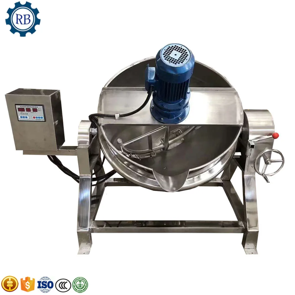 Made in China electric oil jacketed kettle 500 liter steam jacketed