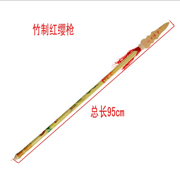 

Yiwu Bamboo Nezha Red-tasselled Spear CHILDREN'S Toy Weapon Model Bamboo Crafts Performance Props