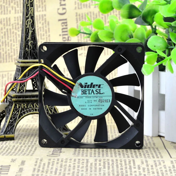 8015 D08R-12TM 03A 12V 0.12A 3 провода защиты электродвигателя Вентилятор охлаждения
