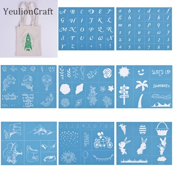 

Chzimade Alphabet Word Self-Adhesive Silk Screen Printing Stencil Mesh Transfers For Pillow T-Shirts Home Decoration