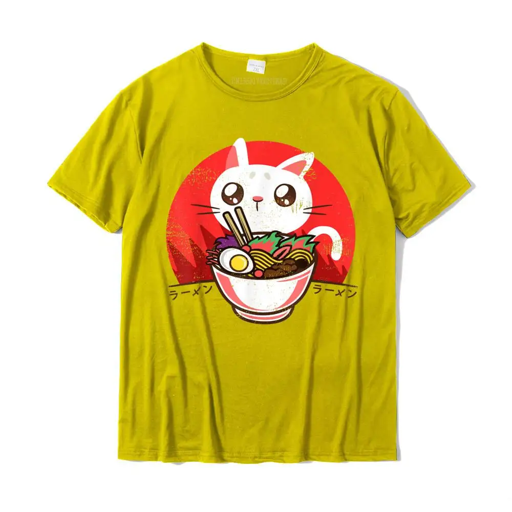 Fashionable Fitness Tight Men T Shirt Company Autumn Short Sleeve Round Collar Cotton Fabric Tops Shirts Gift Tee Shirts Kawaii Japanese Ramen Noodles Shirt Anime Cat Gift Men Women T-Shirt__MZ16635 yellow