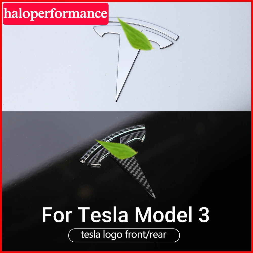 Набор из 3 предметов углеродного волокна для Tesla Model автомобильные логотипы