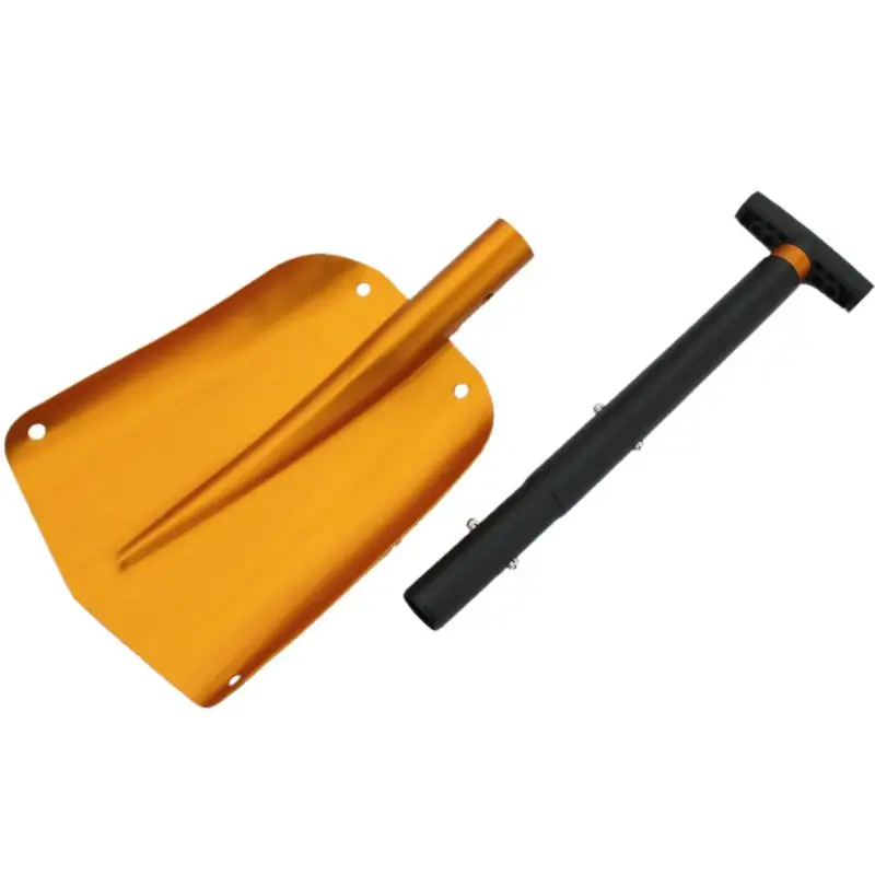 Выдвижная лопата для снега, алюминиевая легкая лопата, съемная конструкция из двух частей, золото, используется для уборки снега