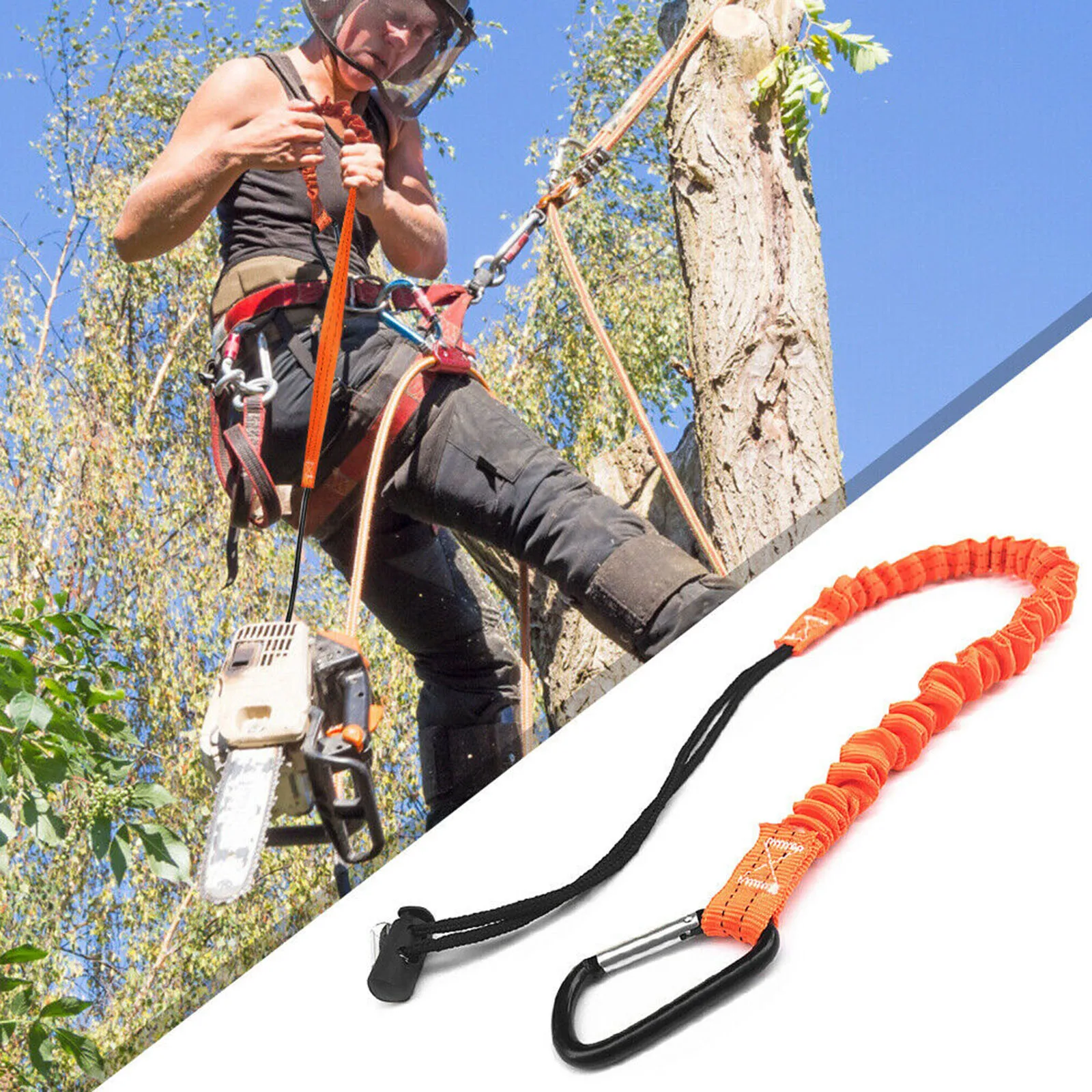 Retractable Safety Rope Telescopic Elastic Climbing Ropes Lanyard With