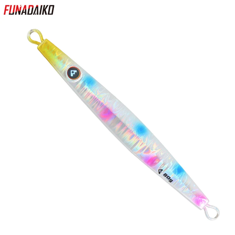 FUNADAIKO fish lure artificial bait lure Metal jig  fishing lure slow jig jigging lure 60g 80g 100g jig bait hard lure jig metal
