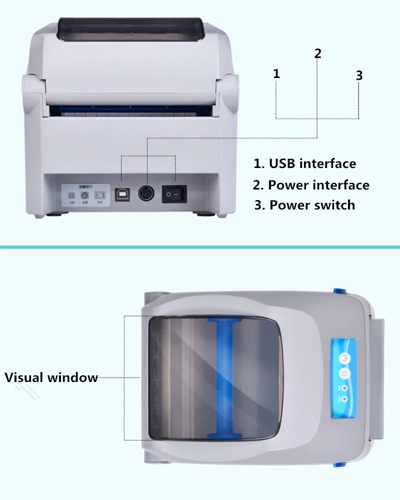 JPW580 General Express Waybill Product Price Barcode QR Code Sticker Width 40-108mm Logistics Shipping Label Thermal Printer instant photo printer