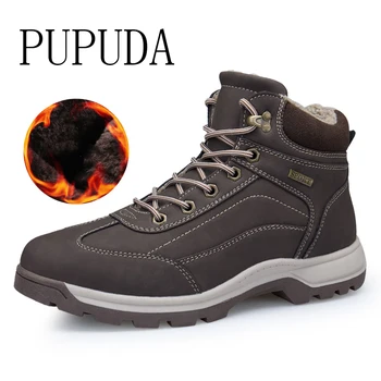 

PUPUDA Winter Trend Casual High Top Shoes Male Outdoor Classic non-slip shoes chunky sneakers fashion Keep warm