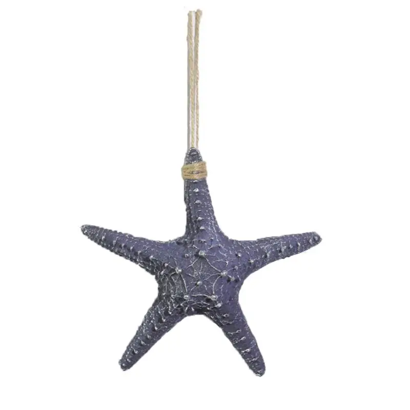 Resin Starfish Home Decor Recycled Wall Art Decorative Decorations Wall Ornament - Цвет: Фиолетовый